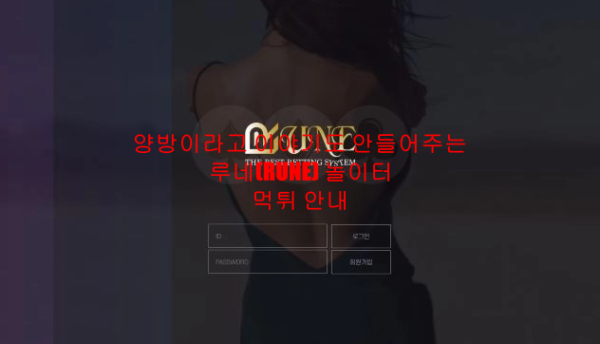 양방이라고 이야기도 안들어주는 루네(RUNE) 놀이터 먹튀 안내