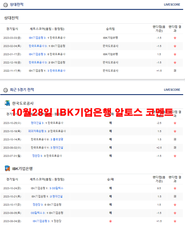 10월28일 IBK기업은행 알토스 코멘트