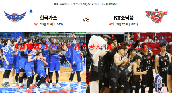 4월18일 대구 한국가스공사 페가수스 코멘트